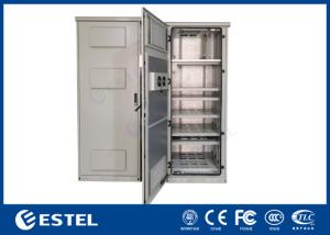 China Galvanized Steel 32U Outdoor Telecom Enclosure Equipped With 4 Fans Cooling factory