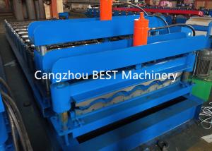 China Galvanized Glaze Steel Roof Tile Roll Forming Machine , Roofing Sheet Machine factory