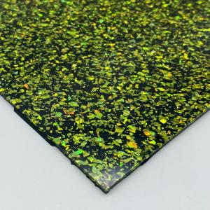 China Green Black Chunk Flakes Cast Acrylic Sheet Panel 1/8 in For Crafts Earrings factory