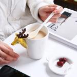 Customized Cute Ceramic Coffee Mugs 3d Animal Pattern For Gift