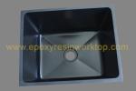 Rectangular black epoxy undermount counter top sinks for hospital
