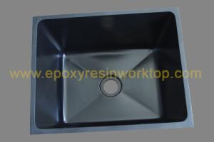 China Rectangular black epoxy undermount counter top sinks for hospital factory