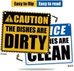 Eco Freiendly Reversible Clean And Dirty Dishwasher Magnet Sign