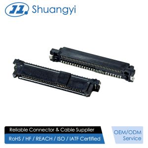 China SAS 68Pin Female SMT Gold Plated 30u’’ Wire to Board Connector with PCB – High-Speed Server Storage Data Transmission Connector factory