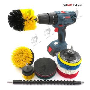 China 11pcs Electric Drill Cleaning Brush Kit For Floor Carpet And Car Wash factory