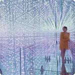 35 Big diamond crystal lamp Internet Celebrity Tube Art Museum Lighting