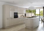 L / U Shaped MDF Wood Veneer Kitchen Cabinets Moisture Proof Board Home Project