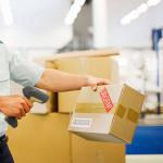 Black Industrial 2D Barcode Scanner , Cordless Logistic Reader