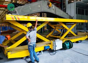 China Automatic Warehouse Material Handling Scissor Lifting Transfer Carriage Steel Parts Transport Carts factory