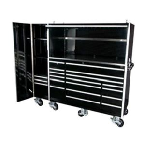 17-Drawer Metal Tool Box on Wheels Customizable Support for Automotive Field