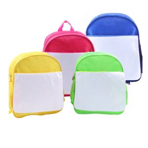 China Colored Sublimation Backpack Blanks Schoolbag For Kids With Detachable Printing Part Custom Sublimation Book Bags on sale