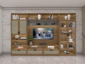 China Integral Wall Cabinet Display Shelves And TV Floor Stand With tall made by china closet factory factory