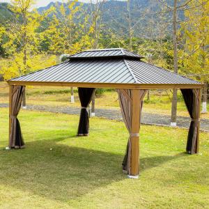 China Patio Pergola With Retractable Canopy For Outdoor Outdoor Hardtop Gazebo factory