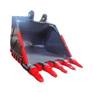China Wear Resistant NM400 Steel Heavy Duty Excavator Bucket Of 16 Ton Machines factory