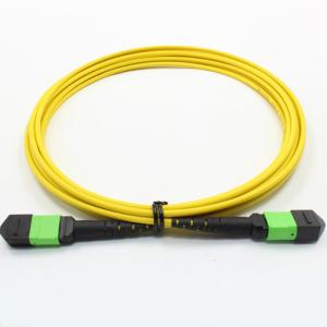 China Single Mode 2m MPO Optical Cable 12 Core Bundled 120N factory