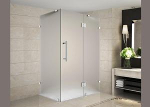 China Safety Frosted Tempered Glass , Frameless Sliding Glass Thickness Customized factory