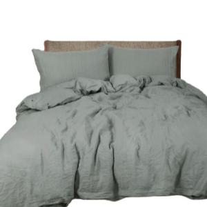 China 2-2.5kg Stone Washed French Linen Duvet Cover Set Oeko Tex Nature Flax Bedsheet factory
