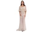 Champagne Beaded Lace Long Middle Eastern Prom Dresses For Bride Bridesmaid