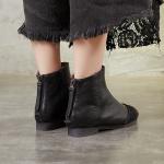 S084 Casual women's shoes retro handmade leather fashion frosted stitching flat