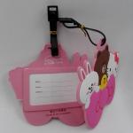 Pink Hello Kitty Friends Rubber PVC Luggage Tags Suitcase Luggage Tags With