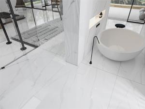 China White 142x270cm Porcelain Sintered Stone Slab For Book Exhibition Area Of Publishing Company,Glazed factory