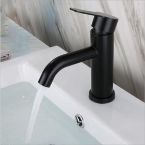 China SUS304 Stainless Steel Single Hole Single Handle Basin Mixer In Matte Black SN factory