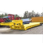 Tri Axle 80ton Lowboy Semi Trailer Detachable Gooseneck Lowbed Trailer For