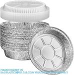 10'' Inch Round Tin Foil Pans Disposable Aluminum, Extra Deep Freezer & Oven