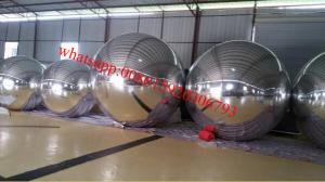 China PVC Silver Inflatable Advertising Balloons , Outdoor Stage Decoration Ball 3m factory