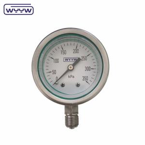 China High Pressure Manometer 1/4&quot;BSP 2.5 inch Oil Filling Stainless Steel 600bar Hydraulic Pressure Gauges factory
