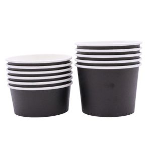 Durable PE Coating Compostable Soup Cups Disposable Paper Soup Cups