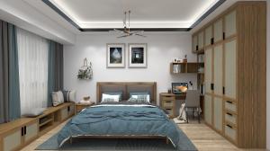 China Modern Design Of Bedroom Furniture In Wall Closet And Open Door Wardrobe Cabinet With Home Office Reading Desk Table factory