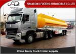 5mm , 6mm Thickness Fuel Tanker Semi Trailer Optional Compartment / Dimension