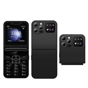 China A50 Pro Flip Mobile Phone Dual SIM Call Recording Speed Dial Torch Magic Voice 2.4&quot; 2G GSM FM Radio factory