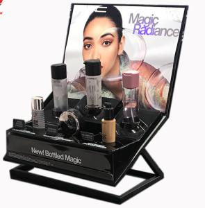 China CMYK Printing Retail Makeup Display Shelves Stand Matt Varnish factory