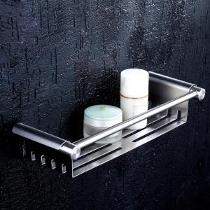 China Multifunctional Frosted Glass Corner Shelf OEM ODM Stainless Steel Shower Caddy factory