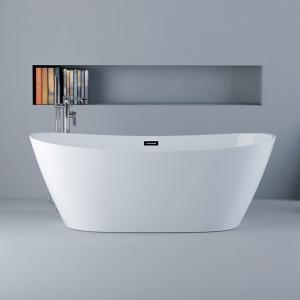 China Modern Acrylic Freestanding Bathtub Oval Shape Fresh High Glossy factory