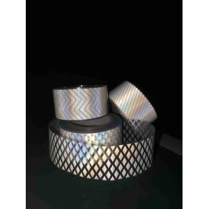 Silver Heat Transfer Reflective Tape On Fabric Customized Pattern