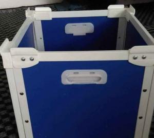 China Reusable Plastic Moving Shipping Totes Box blue corrugated bins for warehouse factory
