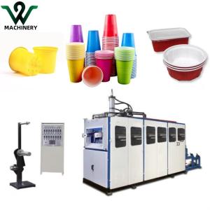 China Fully Automatic Disposable Plastic Glass Machine factory