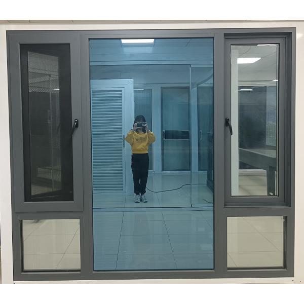 Anodized Finished Powder Coated Aluminum Swing Window Customized Inward Casement