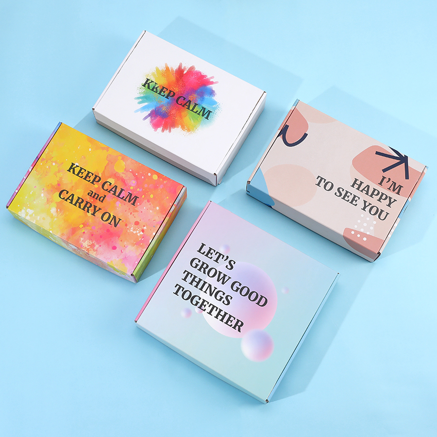 Recyclable Custom Logo Colored Printed Corrugated Shipping Boxes for Cosmetic Suits