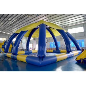 China 10mL * 10mW * 5mH Large Inflatable Swimming Pool With Tent Cover on sale