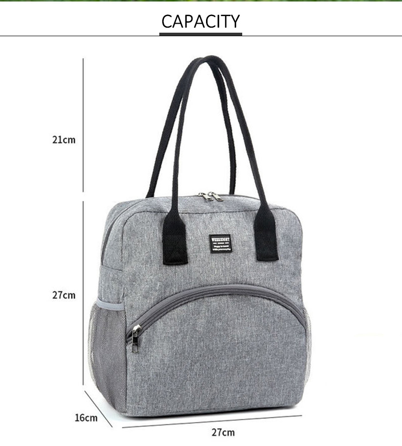 Waterproof Oxford H27Cm Insulated Lunch Cooler Bags