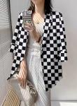100% Silk 20MM Elastic Twill Fashion Plaid shirt for Girls