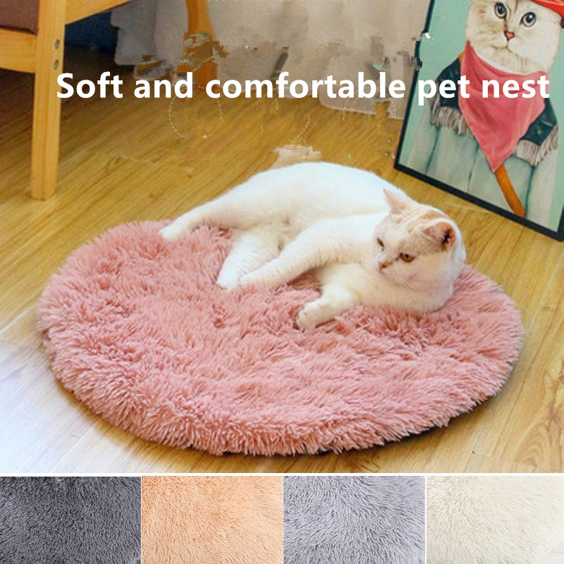 plush donut dog bed