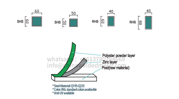 Galvanized 3D 2 Curves Welded Mesh Fence For Garden / School