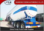 55 CBM Cement Bulk Trailer Steel Tank Body / Tri Axle Cement Bulk Truck