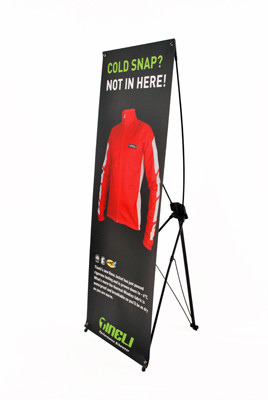 China W 60 * H 160 Trade Show Pull Up Banners , Foldable X Frame Banner Stand factory