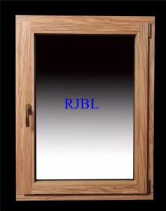 China Composite 6063 Wood Aluminum Windows 12mm With Double Glazing for UAE market factory